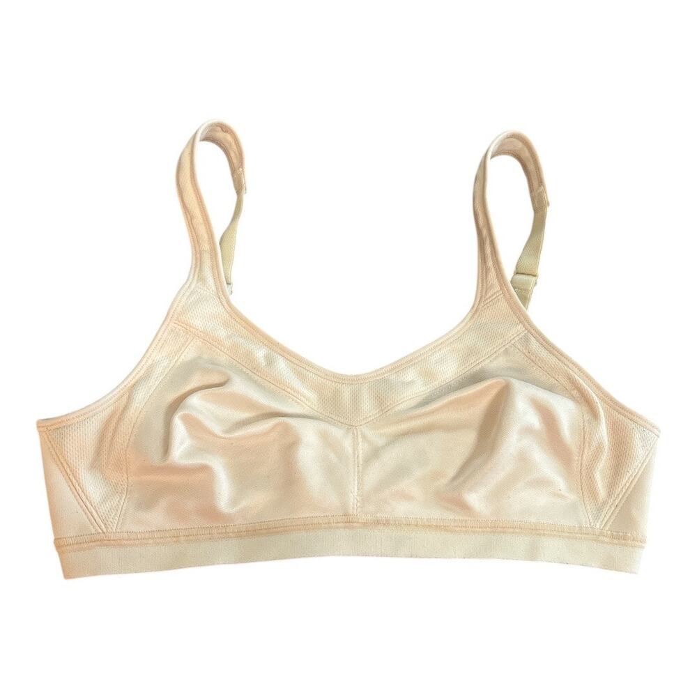 Playtex 18 Hour Bra #4159 womens Size 36B wirefree soft cup Full Coverage Beige